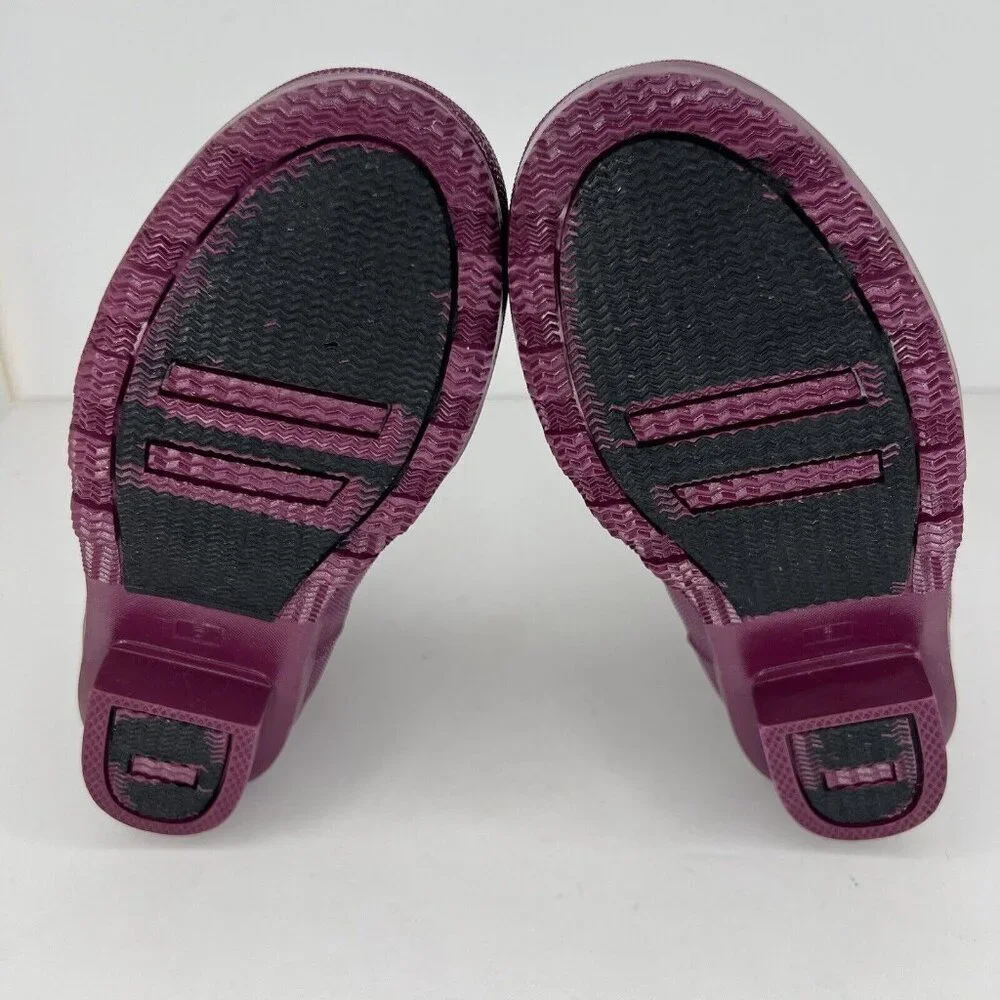 GARDENLINE Grape Waterproof Pull-On Womens Size 6 Rubber Rain/Gardening Boots